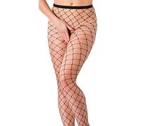 Amorable Rimba Medias de Rejilla Ancha Color Negro Talla Única - 75 gr