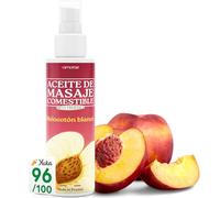 AMORAE Aceite de Masaje Erótico Sexual Comestible Melocotón 100ml - Aceite Masaje Sensual Parejas Adultos con Argán - Sabor Melocotón Gourmet - Lubricante Íntimo Relajante Deslizamiento Óptimo