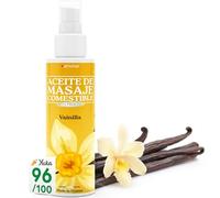 AMORAE Aceite de Masaje Erótico Sexual Comestible Vainilla 100ml - Aceite Masaje Sensual Parejas Adultos con Argán - Sabor Vainilla Gourmet - Lubricante Íntimo Relajante Deslizamiento Óptimo