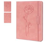 AmorBeBe Lined Journal Notebook for Women & Men, A5 Hardcover Leather Journal, 160 Pages with 100GSM Thick Paper, College Ruled for Writing, Travel, Work (Rose2026-5-4)