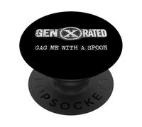 Amordazarme con una Cuchara Jerga Divertida Cultura Pop Vintage Sarcasmo PopSockets PopGrip Adhesivo