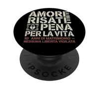 Amore Risate E Pena Per La Vita Regalo 10 Anni Di Matrimonio PopSockets PopGrip Adhesivo