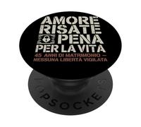 Amore Risate E Pena Per La Vita Regalo 45 anni Di Matrimonio PopSockets PopGrip Adhesivo