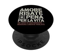 Amore Risate E Pena Per La Vita Regalo 60 Di Matrimonio PopSockets PopGrip Adhesivo