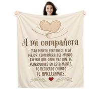 Amorea A mi Compañera Espero Que Cada Vez Que te Acurruques en Esta Manta te Recuerde cuánto Te Apreciamos Manta para Compañera Cumpleaños Regalo de Jubilación Regalo de Despedida