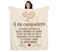Amorea A mi Compañero Espero Que Cada Vez Que te Acurruques en Esta Manta te Recuerde cuánto Te Apreciamos Manta para un Compañero Cumpleaños Recordatorio Jubilación Regalo de Despedida