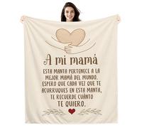 Amorea A mi Mamá Espero Que Cada Vez Que te Acurruques en Esta Manta te Recuerde cuánto te Quiero Ideas para Regalos Manta para Mamá de Parte de Hija Hijo Cumpleaños Día de la Madre