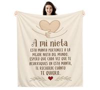 Amorea A mi Nieta Espero Que Cada Vez Que te Acurruques en Esta Manta te Recuerde cuánto te Quiero Manta para la Mejor Nieta de Parte de la Abuela el Abuelo Regalo de Cumpleaños Graduación y Navidad