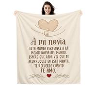 Amorea A mi Novia Espero Que Cada Vez Que te Acurruques en Esta Manta te Recuerde cuánto te Quiero Manta para Novia Cumpleaños San Valentín