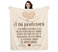 Amorea A mi Profesora Espero Que Cada Vez Que te Acurruques en Esta Manta te Recuerde cuánto Te Apreciamos Manta para Profesora Cumpleaños Recordatorio Jubilación Regalo de graduación