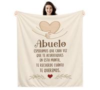 Amorea Abuelo Esperamos Que Cada Vez Que te acurruques en Esta Manta te recuerde cuánto te Queremos Manta con recordatorio para el Abuelo cumpleaños Día del Padre Día del Abuelo (Abuelo-b)