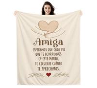 Amorea Amiga Esperamos Que Cada Vez Que te acurruques en Esta Manta te recuerde cuánto te Apreciamos Mantas para Amigas Mujeres Niñas Recordatorio Regalo de cumpleaños Regalo de Amistad
