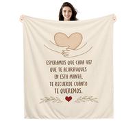 Amorea Esperamos Que Cada Vez Que te acurruques en Esta Manta te recuerde cuánto te Queremos Mantas para Mujeres Hombres Mamá Papá Hija Hermana Abuela Abuelo Tía Regalo de cumpleaños (b)