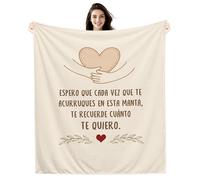 Amorea Espero Que Cada Vez Que te acurruques en Esta Manta te recuerde cuánto te Quiero Dulce Regalo para él Ella Manta para Mamá Papá Hija Hermana Abuela Abuelo Tía Regalo de Cumpleaños Navidad (a)