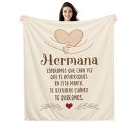 Amorea Hermana Esperamos Que Cada Vez Que te acurruques en Esta Manta te recuerde cuánto te Queremos Mantas Regalo para Hermana Mujer Niña Recordatorio Cumpleaños (Hermana-b)