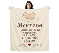 Amorea Hermano Esperamos Que Cada Vez Que te acurruques en Esta Manta te recuerde cuánto te Queremos Mantas Regalo para Hermano Hombre o Niño Recordatorio para Regalo de Cumpleaños o Navidad