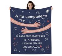 Amorea Manta para Compañero Este es un Abrazo Solo para ti Cumpleaños Despedida Agradecimiento Franela Grande Color Compañero-a