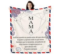 Amorea Manta para Mamá de Parte de Hija Hijo Incluso Cuando no Puedo Estar allí para decírtelo te Quiero y aprecio Todo lo Que Haces Regalo de Despedida de cumpleaños del Día de la Madre o de Navidad