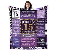 Amorea Mantas de cumpleaños para niñas de 15 Años 130 x 150 cm Ideas para Hija Hermana Nieta Sobrina Prima Mejor Amiga Feliz Cumpleaños Regalo de Cumpleaños Número 15 (15-Ella)