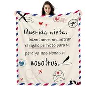 Amorea Nieta Intentamos Encontrar Manta para la Nieta de Parte de la Abuela y el Abuelo Regalo de cumpleaños Regalo de graduación