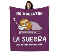 Amorea No Molestar la Suegra está recargando energías Manta Divertida para la Suegra de Parte de la nuera el yerno Cumpleaños Día de la Madre Regalo Familiar (Suegra-b)