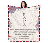 Amorea Papá Incluso Cuando no Puedo Estar allí para decírtelo te Quiero y aprecio Manta para Papá Regalo de Despedida de cumpleaños del Día del Padre o de Navidad