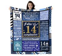 Amorea Regalos 14º Cumpleaños Manta de Cumpleaños para Niño de 14 Años 130 x 150 cm Ideas para Hijo Hermano Nieto Amigo Primo Sobrino Feliz cumpleaños Regalo de Cumpleaños Inspirador(14-él)