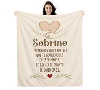 Amorea Sobrino Esperamos Que Cada Vez Que te acurruques en Esta Manta te recuerde cuánto te Queremos Manta para el Sobrino Recordatorio Cumpleaños Graduación
