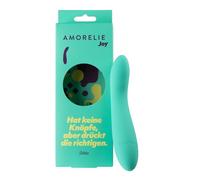 AMORELIE Joy - Consolador clásico Spark para principiantes | Impermeable de silicona y ABS | Turquesa