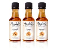 Amoretti Premium Caramel Syrups 50ml 3 Pack