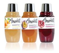 Amoretti Premium Martini Cocktail Mix Exotic Minis, Tangerine, Pomegranate and Passion Fruit, 3 Count