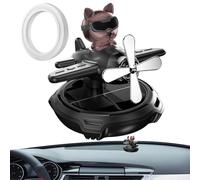 Amorizador de aire del automóvil, decoración de aromaterapia de automóviles,Avión giratoria automotriz ambientador - Herramienta de decoración automática de Solar Drive para RV, camiones, SUV, sedán