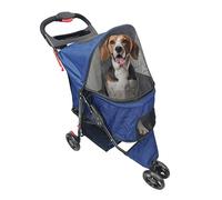 AmorosO Cochecito para mascotas para mayor comodidad y movilidad | Bolsa de transporte sin esfuerzo para gatos y perros | Compartimento de almacenamiento y plegable para caminar y caminar