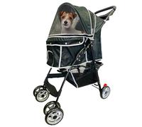 AmorosO Cochecito plegable para mascotas (negro)