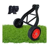 AMORPO Ruedas de Apoyo Ajustables Ruedas Auxiliares para Desbrozadora, Accesorio Desbrozadora a Batería, Ruedas de Apoyo para Desbrozadora Cortacéspedes String Trimmer Jardín(Color:Black)