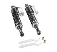 Amortiguador 320mm 340mm 375mm 400mm Amortiguador De Aire Suspensión Trasera para Scooter Gokart Ciclomotor Quad ATV Dirt Street Bikes 150cc-750cac Amortiguadores(400mm Silver Black)