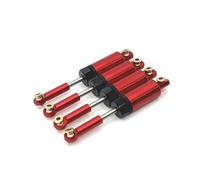 Amortiguador Ajustable RC Compatible con MJX 14301 14302 14303 14304 1/14 RC Actualización de Coche Accesorios de Repuesto Piezas Amortiguador hidráulico de Metal(Red)