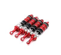 Amortiguador Ajustable RC Compatible con MJX 16207 16208 16209 16210 RC Coche Mejora Reemplazo Accesorios Piezas Metal Hidráulico Amortiguador(Red)
