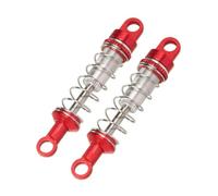 Amortiguador Ajustable RC Compatible con MN78 para MN82 para MN168 98V2 1/12 RC Coche Mejora Reemplazo Accesorios Piezas 2 Piezas Totalmente Metálico Amortiguador Hidráulico(Red)
