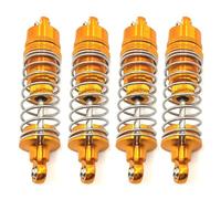 Amortiguador Ajustable RC Compatible con WLtoys 104016 104018 1/10 Piezas De Coche RC, Mejora Y Modificación De Metal, Hidráulico Externo para Amortiguador De Resorte(Yellow)