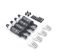 Amortiguador Ajustable RC Compatible con WPL para MN para Henglong C14 C24 4x4 1/16 1/12 Camioneta sobre Orugas Hopup Upgrad Amortiguador para Tipo Relleno De Aceite(Silver)