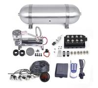 Amortiguador Ajuste para el sistema de gestión del kit de suspensión neumática y el tanque de aire de 3/4/5 galones y la bomba compresora con manómetro 3/5(3 Gal 8VAL Simp REM)