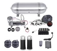 Amortiguador Ajuste para Honda Ajuste para Toyota Car Air Ride Kit Manómetro de gestión de conducción de aire y tanque de aire y compresor(5 gallons kit)