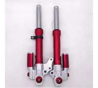 Amortiguador Amortiguador De Impacto Frontal para Motocicleta Universal, 26/27 Núcleos, 360mm Y 400mm, Modificado para Suzuki 125 Dirt Bike Primavera Amortiguador Aire(27core 360mm Red)