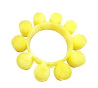 Amortiguador de acoplamiento flexible MT - Anillo de goma hexagonal con diseño de flor de ciruelo for deportes - Alta resistencia y bajo nivel de ruido(115x225x45mm)