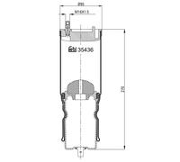 Amortiguador de aire, montaje en cabina FEBI BILSTEIN 35436