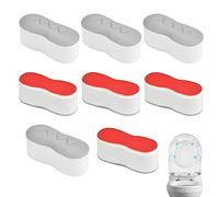 Amortiguador de asiento de inodoro, 8 piezas parachoques universal de repuesto con adhesivo fuerte fundas para asiento de inodoro que reducen las brechas de ruido, adecuadas para familias, hoteles y