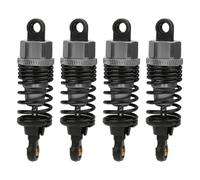 Amortiguador de choque RC mecanizado CNC de alta resistencia de aleación de aluminio, juego de 4 Uds. Para coche modelo HSP 1/10 DRIFT (Gray)