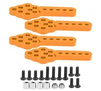 Amortiguador de Coche RC de 4 Uds., Kits de Montaje de Amortiguador de Choque Soporte de ángulo de Altura de Aleación de Aluminio Ajustable Compatible con SCX10 1/10 RC Crawler(Naranja) Accesorios