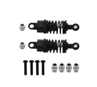 Amortiguador de Coche RC para Tamiya para TT02 para TT01 M05 para HPI para HSP 1/10 RC En Derrape Carretera para Coche De Carreras Amortiguador Aceite Aleación Aluminio(Black,2pcs)